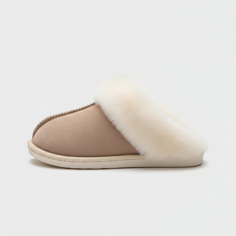 Chausson d'Hiver Fourrés pour Femme Beige / 35-36