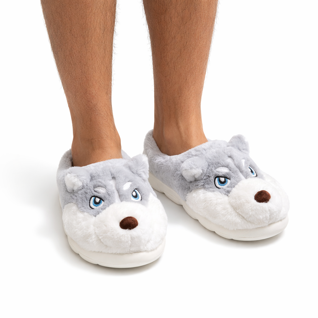 Chaussons Rigolos Chien pour Homme