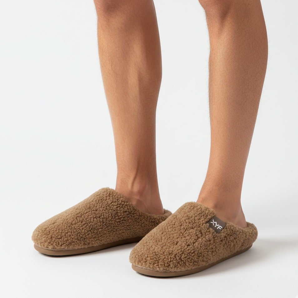 Chaussons Mules Fourrure Homme