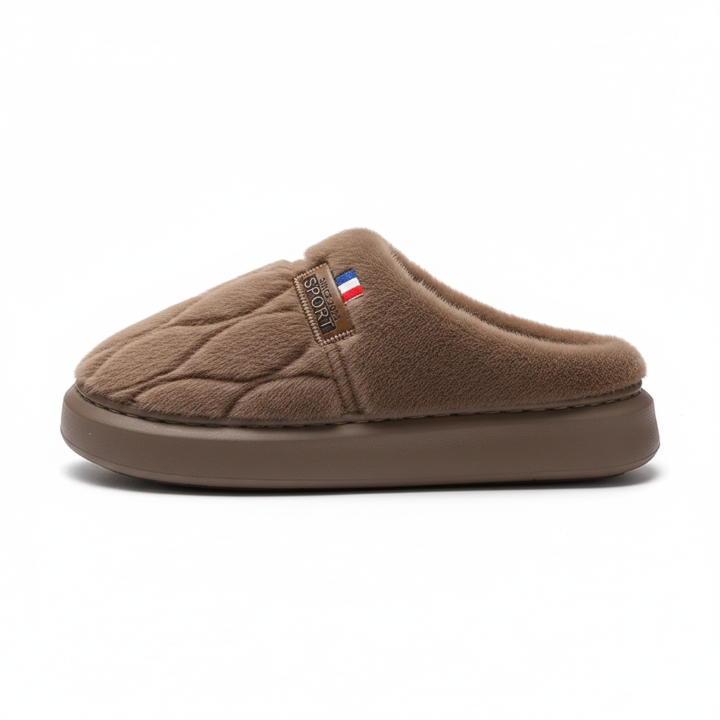 Chaussons Homme Fourrure Marron