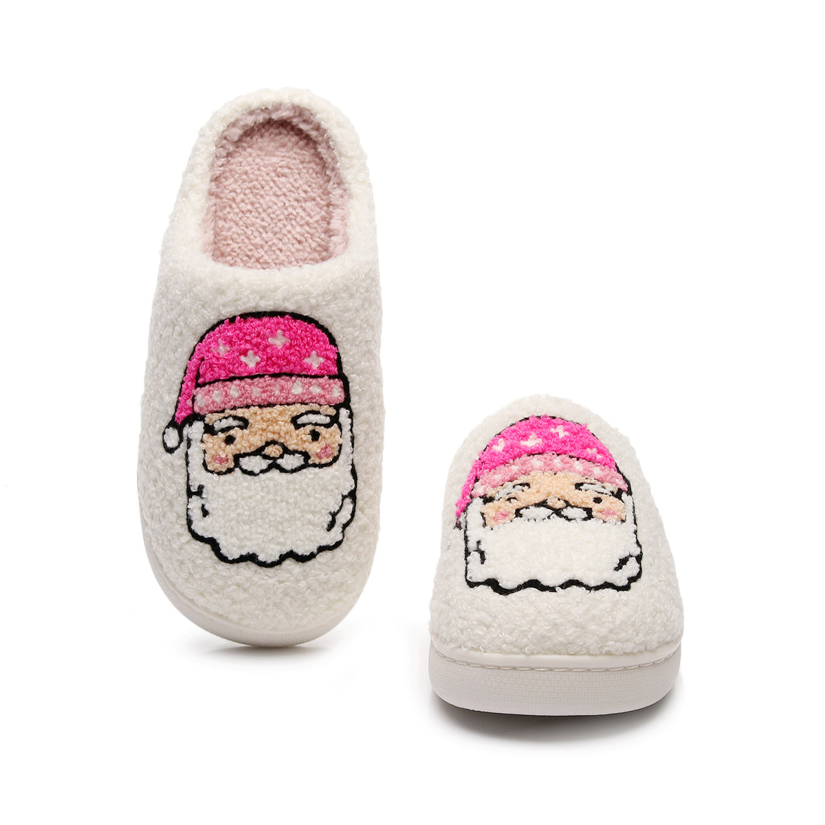 Chaussons de Noël Père Noël Rose Bochausson
