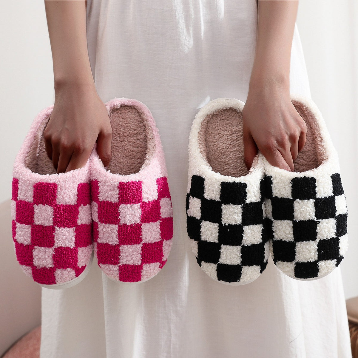 Chaussons Moumoute Damier Bochausson