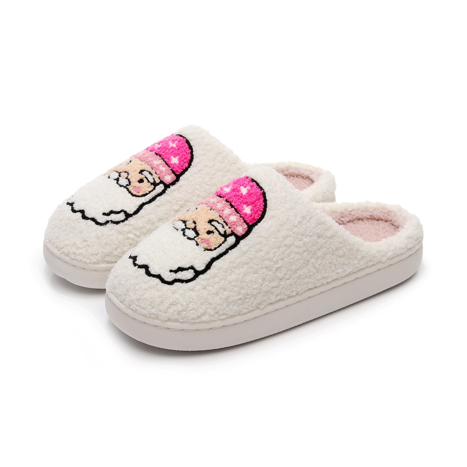 Chaussons de Noël Père Noël Rose Bochausson