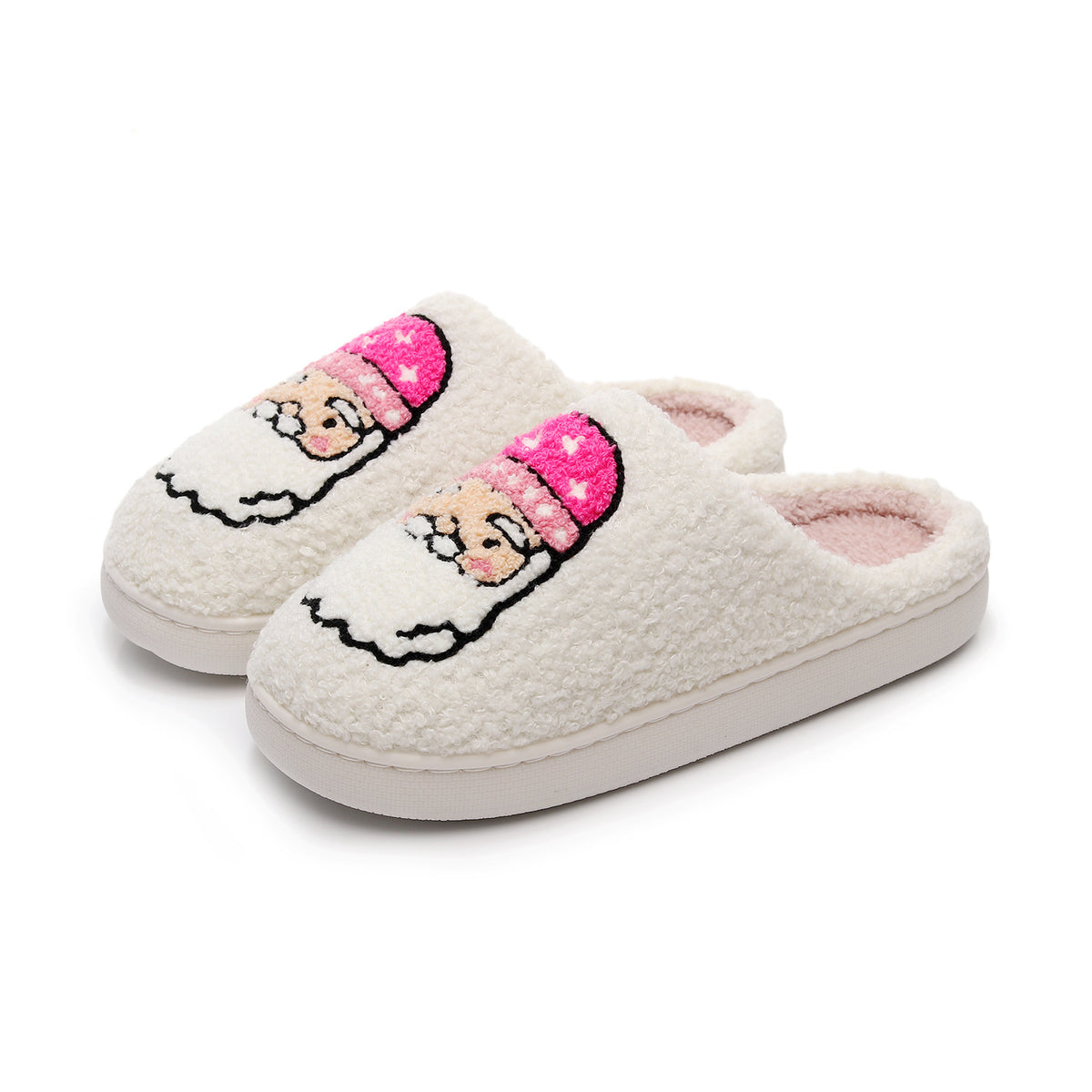 Chaussons de Noël Père Noël Rose Bochausson