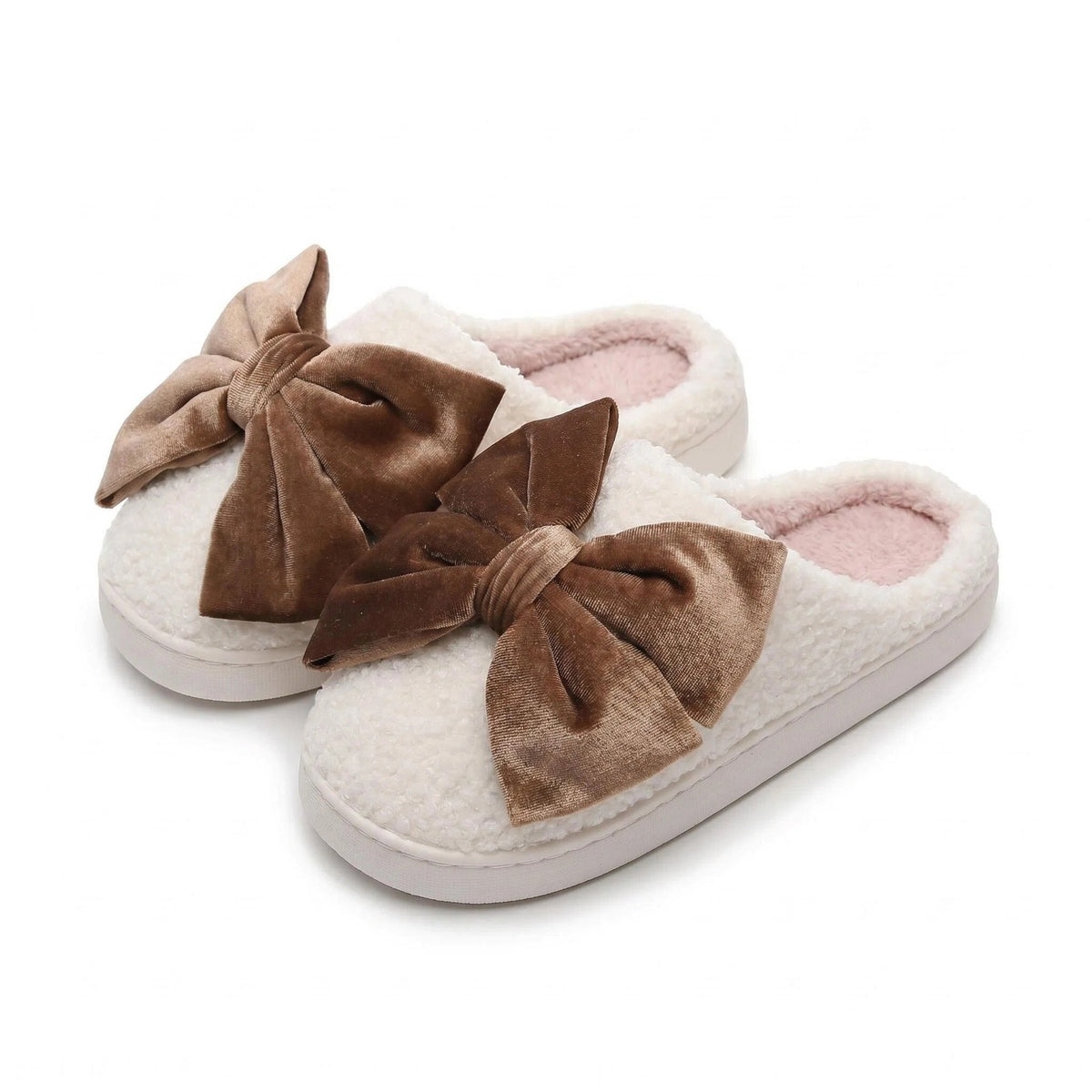 Chaussons Moumoute à Nœud Velours Bochausson