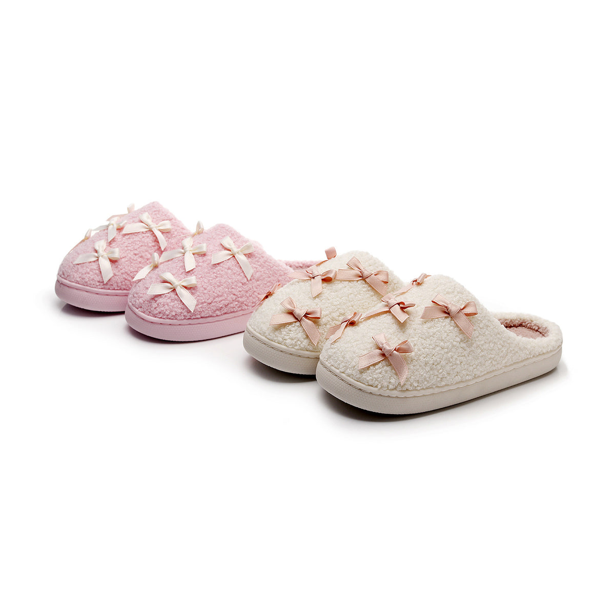 Chaussons Moumoute à Petits Nœuds Bochausson