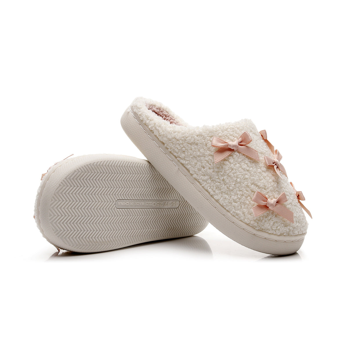 Chaussons Moumoute à Petits Nœuds Bochausson