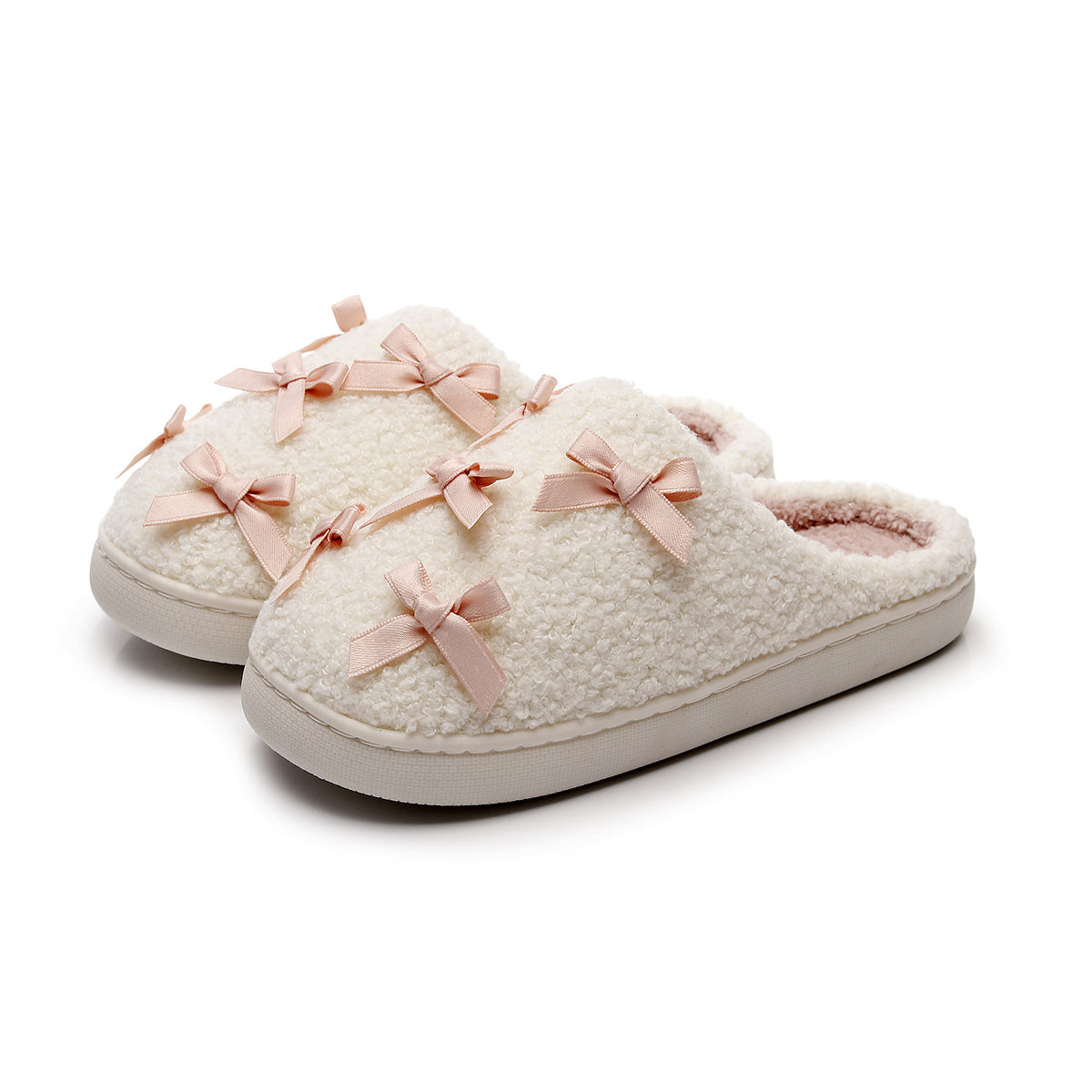 Chaussons Moumoute à Petits Nœuds Bochausson