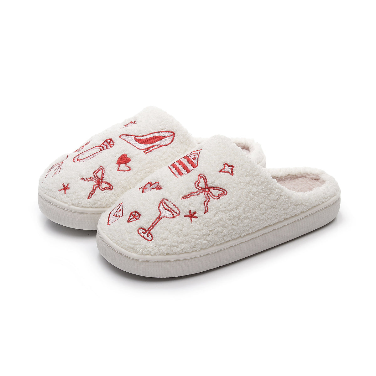 Chaussons Moumoute à Motifs Brodés Bochausson