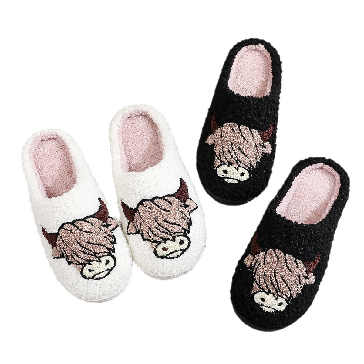 Chaussons Moumoute Vache Highland Bochausson