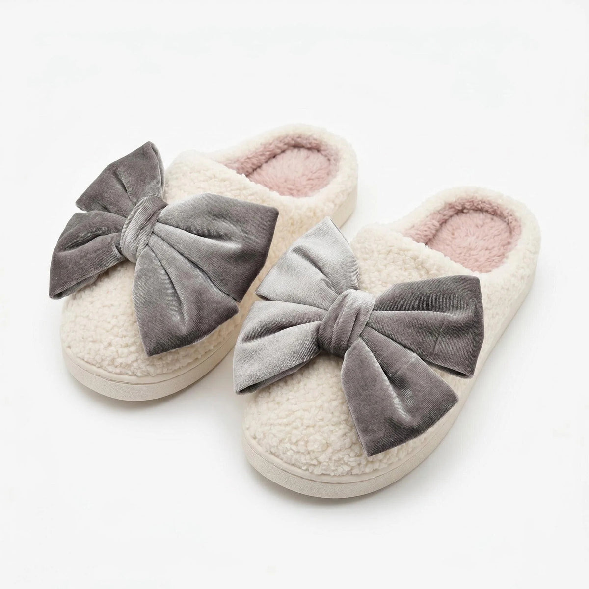 Chaussons Moumoute à Nœud Velours Bochausson