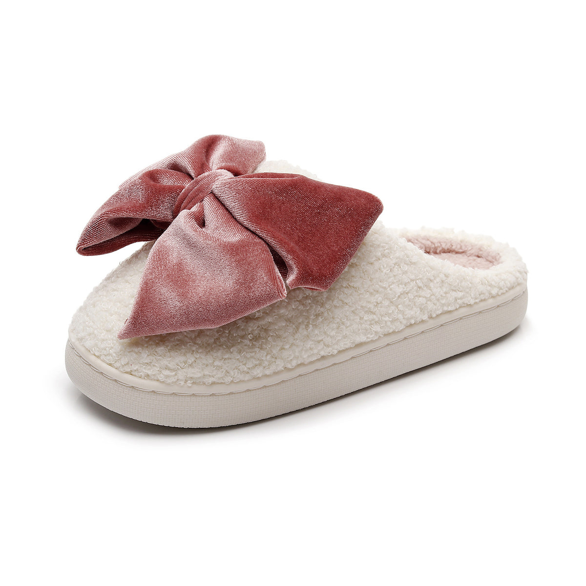 Chaussons Moumoute à Nœud Velours Bochausson
