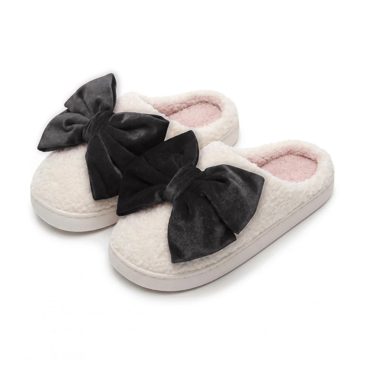 Chaussons Moumoute à Nœud Velours Bochausson