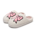 Chaussons Moumoute Grand Nœud Rose Bochausson