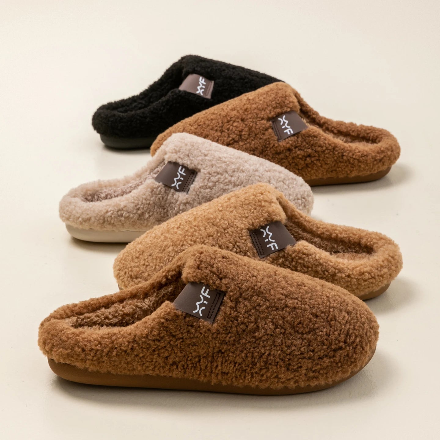 Chaussons Mules Fourrure Homme