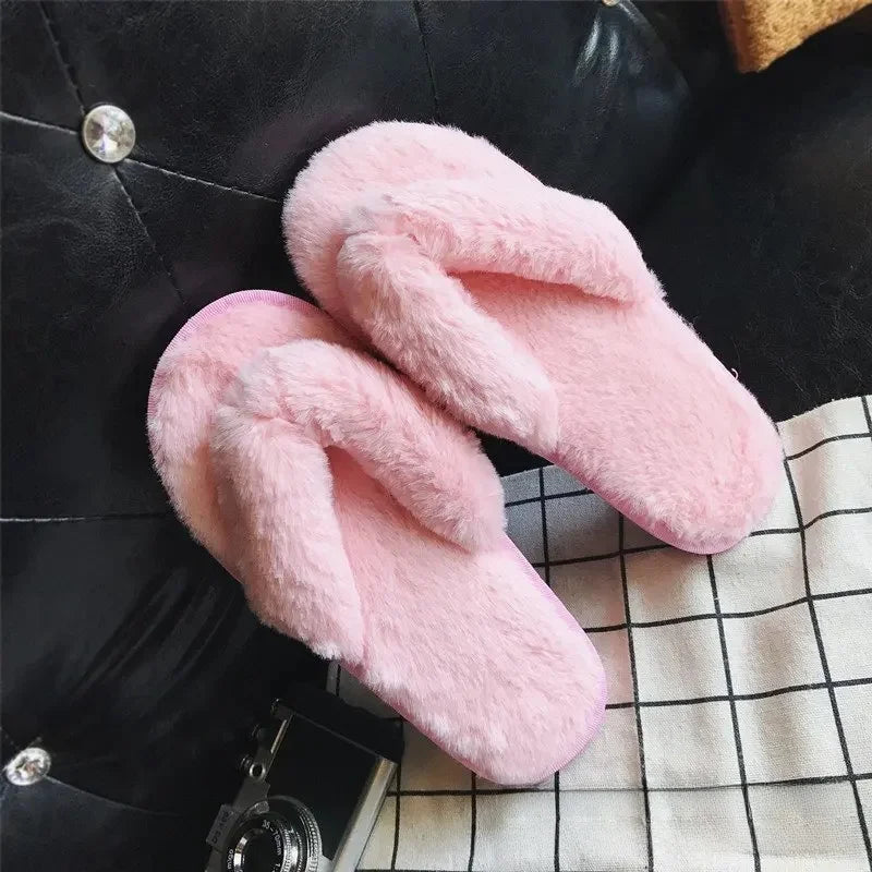 Tongs Fausse Fourrure