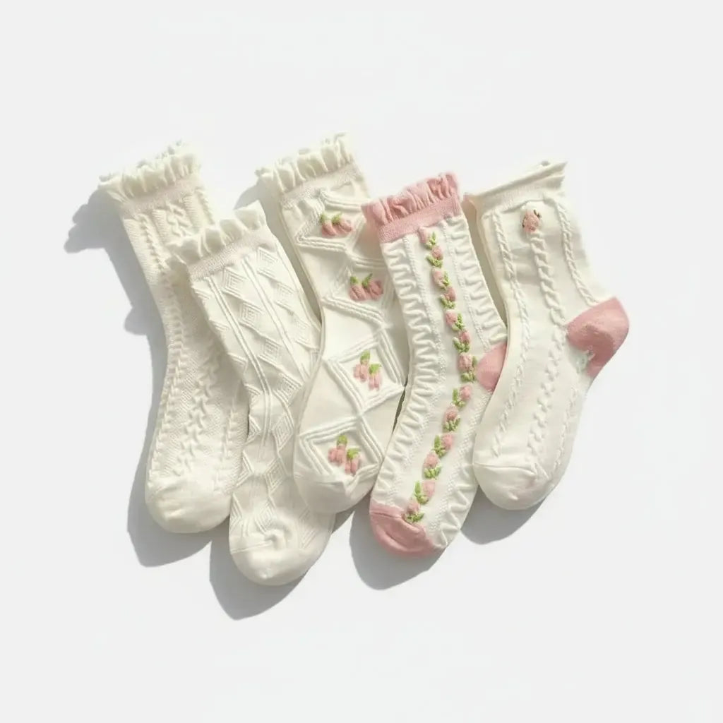 Pack 5 paires Chaussettes Romantiques