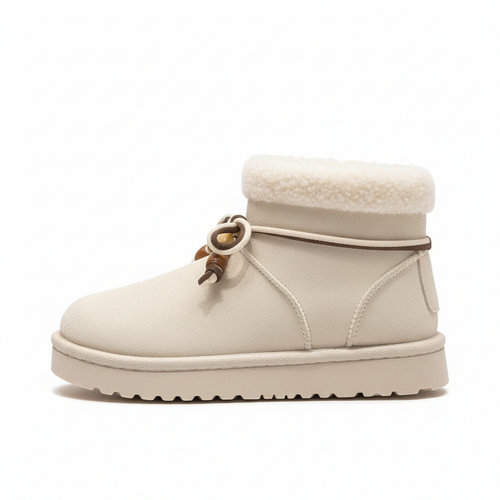 Chaussons Chauds Suedine et Perles