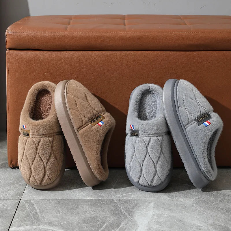 Chaussons Homme Fourrure Marron