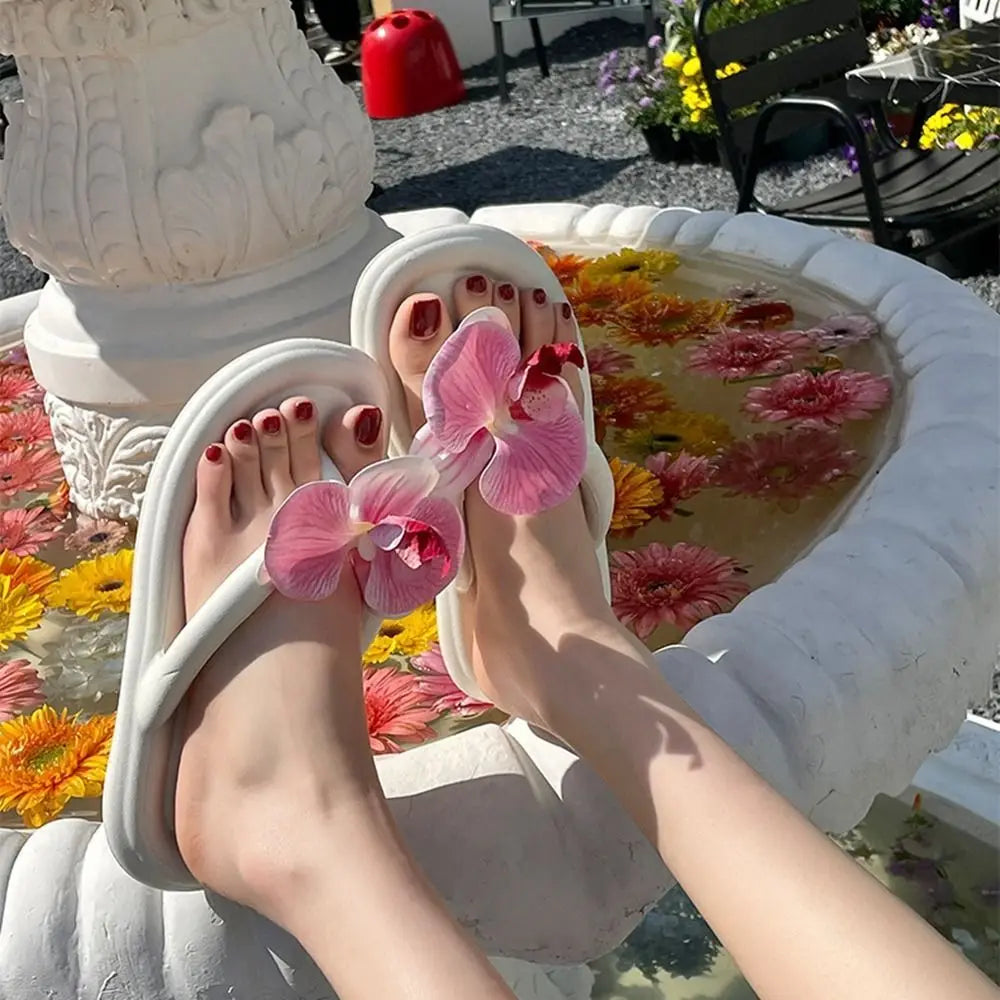 Tongs Femme Fleur