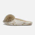 Chaussons en Satin Brodé pour Femme