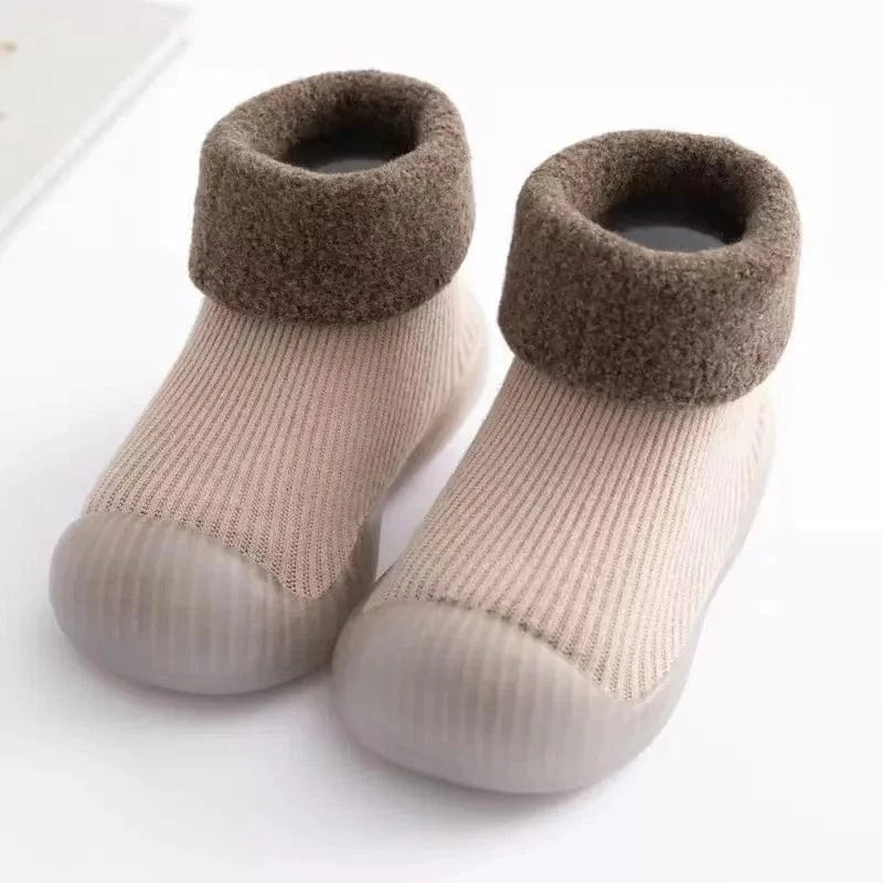 Chaussettes Antidérapantes pour Bébé Beige / 3 - 6 mois
