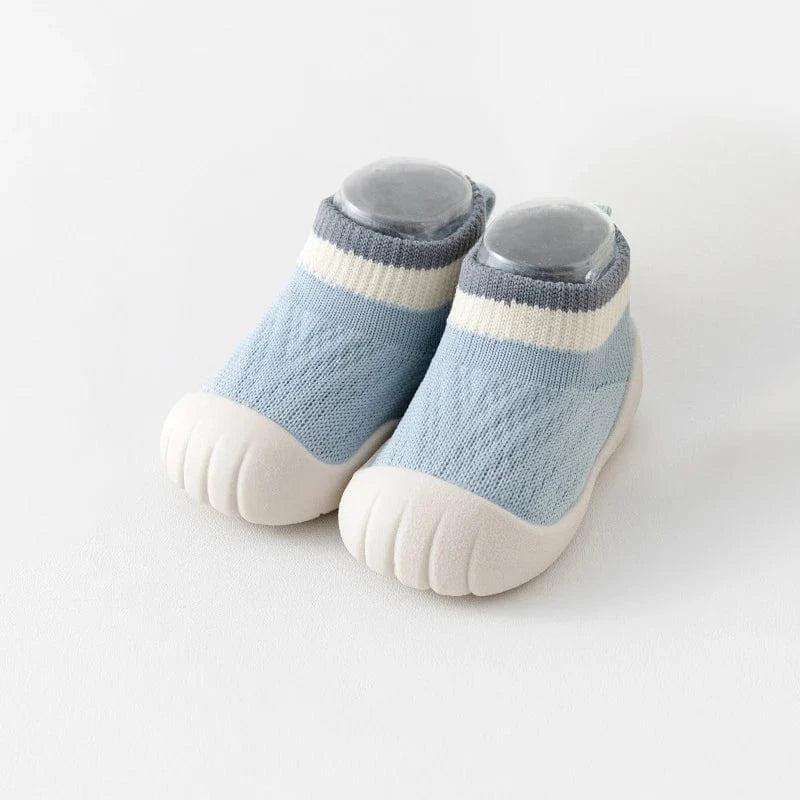 Chaussettes avec Semelle en Caoutchouc pour Bébé Bleu ciel / 0-6 mois