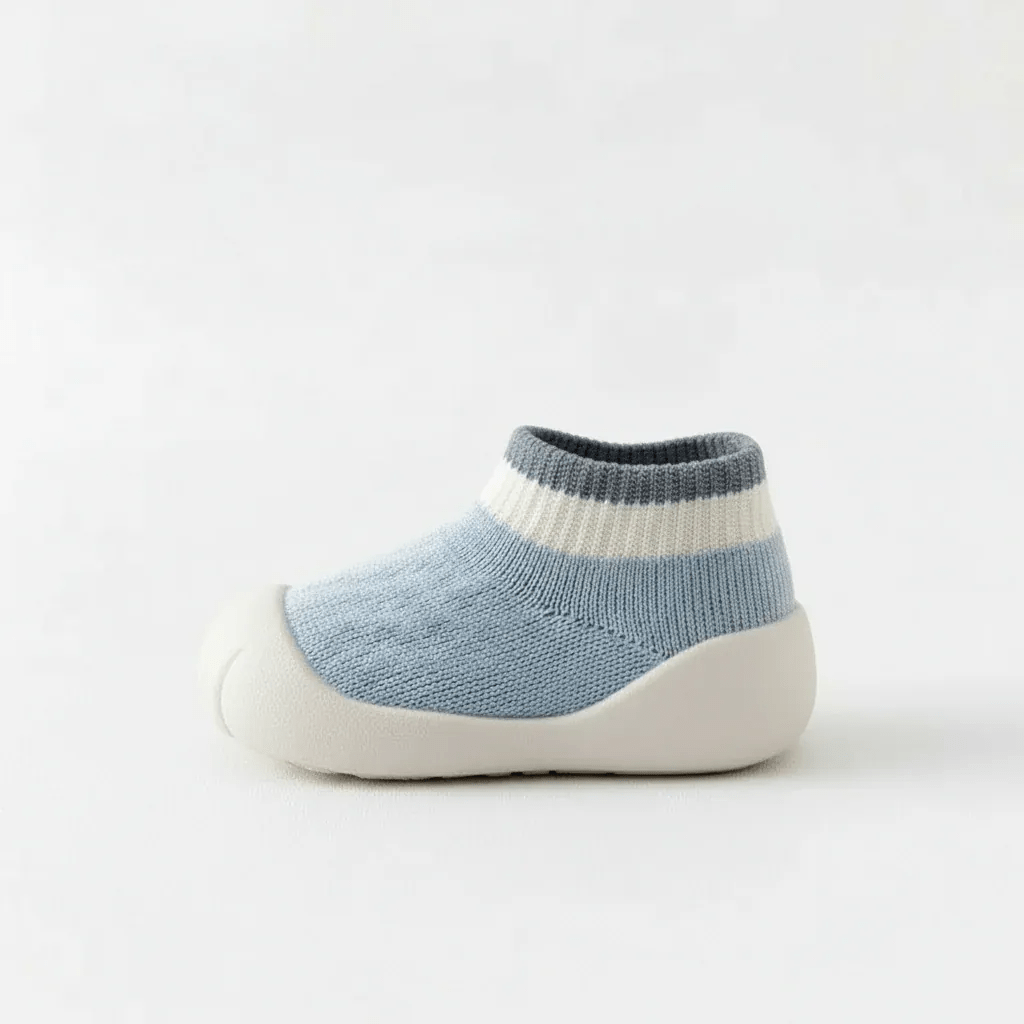 Chaussettes avec Semelle en Caoutchouc pour Bébé Bleu ciel / 0-6 mois