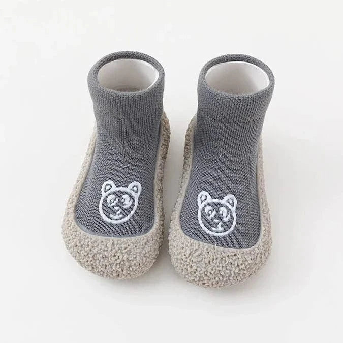 Chaussettes avec Semelle pour Bébé Gris bleu / 0-6 mois