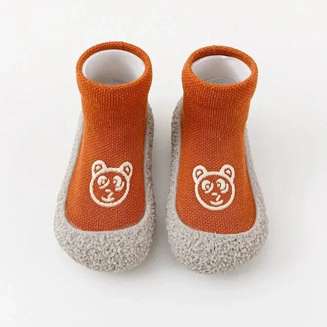 Chaussettes avec Semelle pour Bébé Terracotta / 0-6 mois