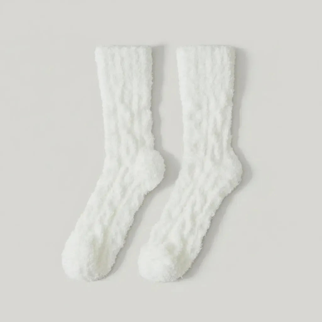 Chaussettes Confort Polaire Blanc / Taille unique