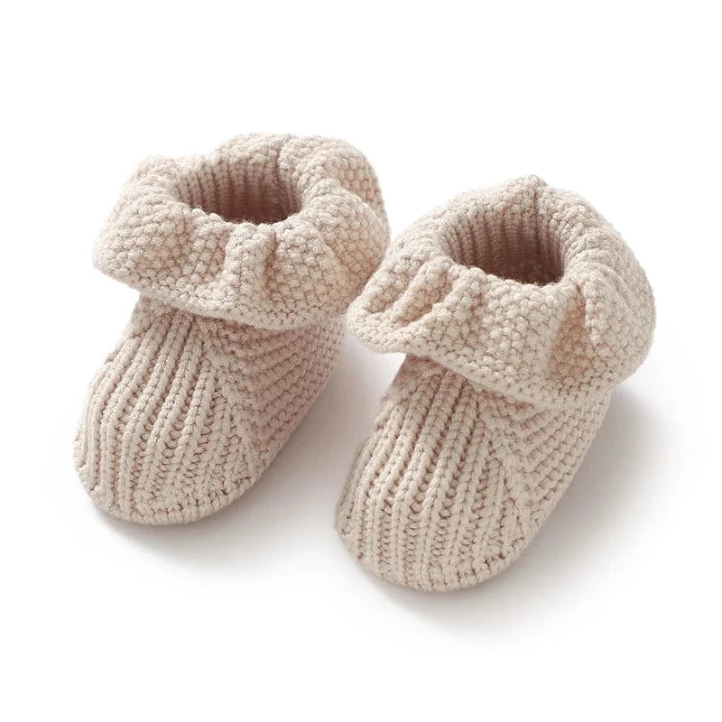 Chausson en Laine Naissance Bébé Beige / 0-3 mois
