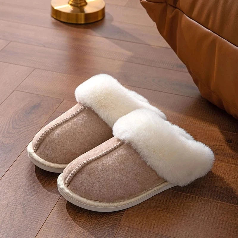 Chausson d'Hiver Fourrés pour Femme Beige / 35-36