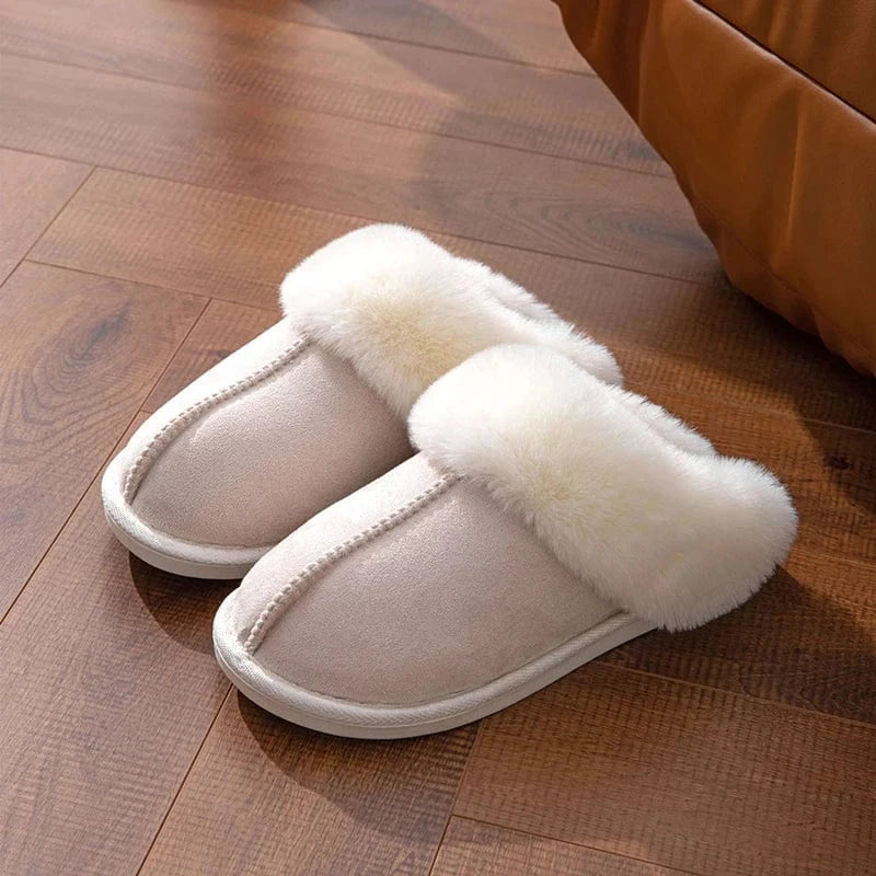 Chausson d'Hiver Fourrés pour Femme Blanc cassé / 35-36