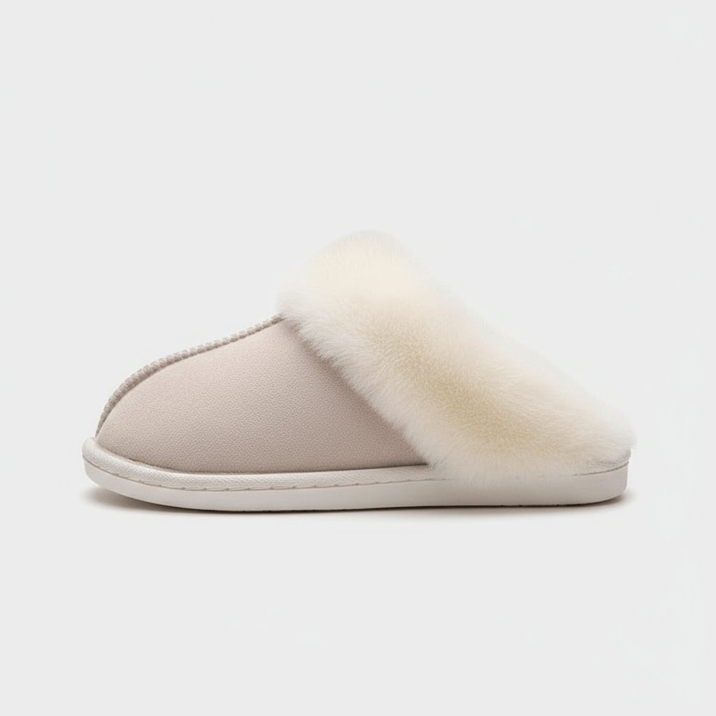 Chausson d'Hiver Fourrés pour Femme Blanc cassé / 35-36