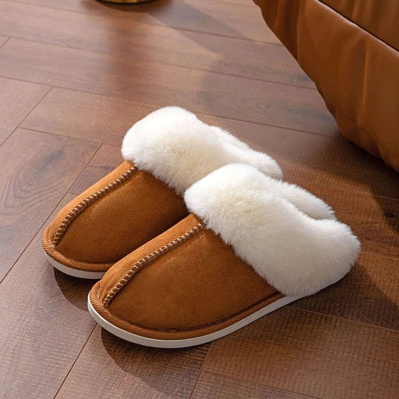 Chausson d'Hiver Fourrés pour Femme Camel / 35-36