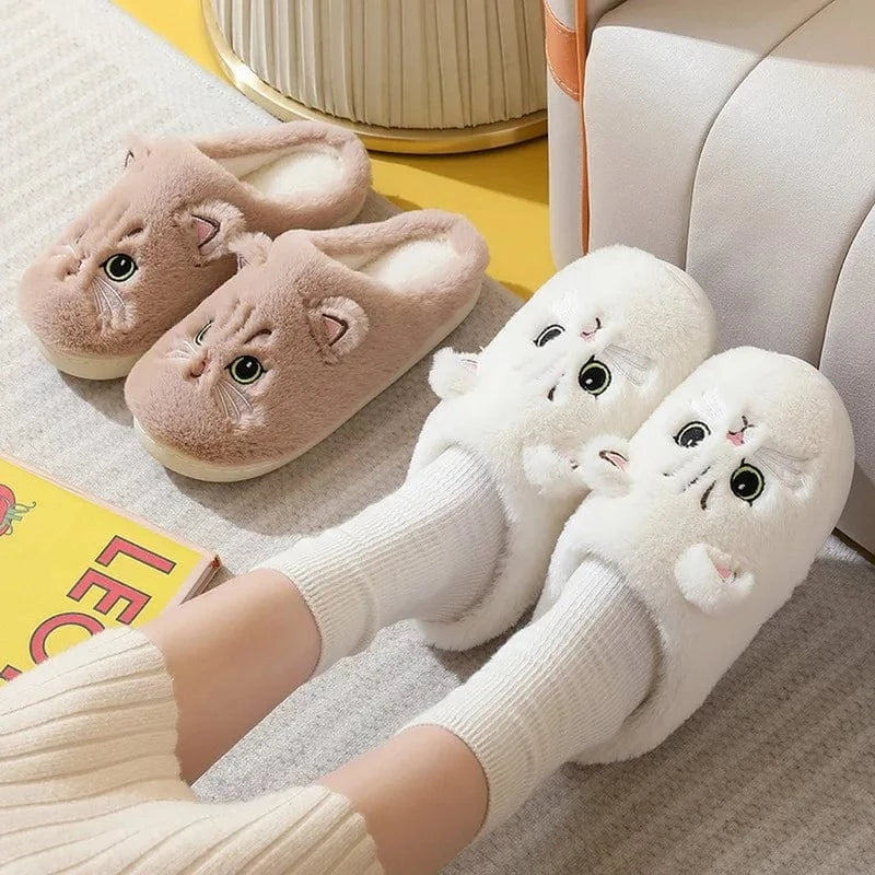 Chaussons Chat d'hiver pour Femme