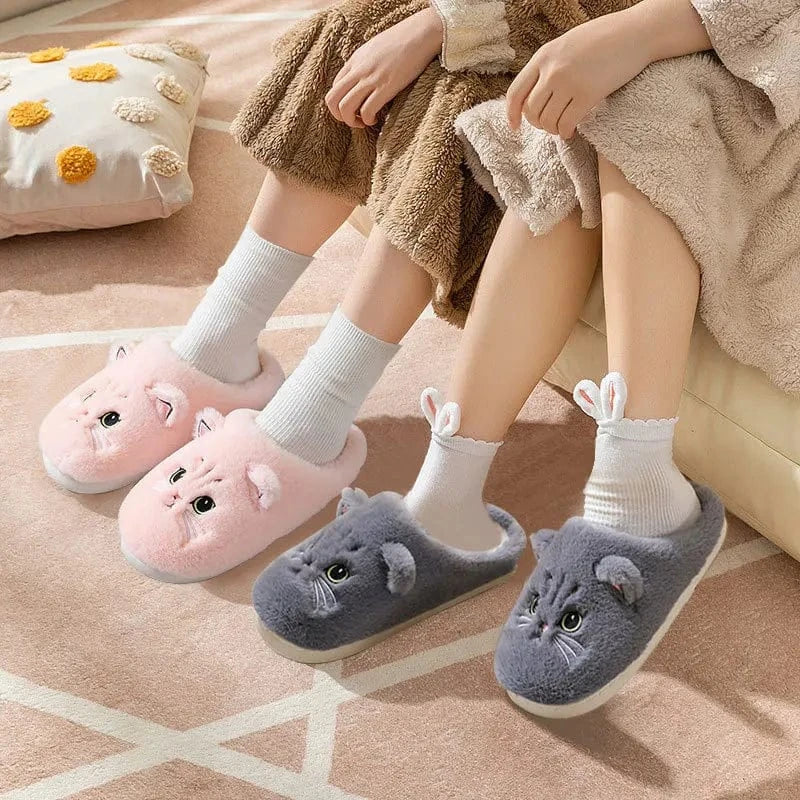 Chaussons Chat d'hiver pour Femme