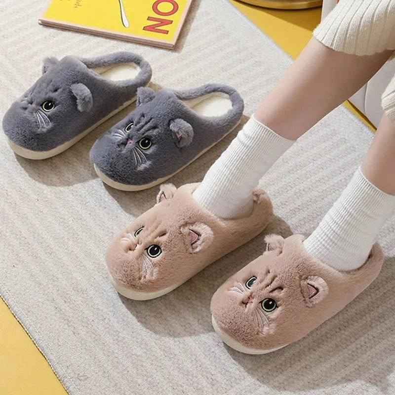Chaussons Chat d'hiver pour Femme