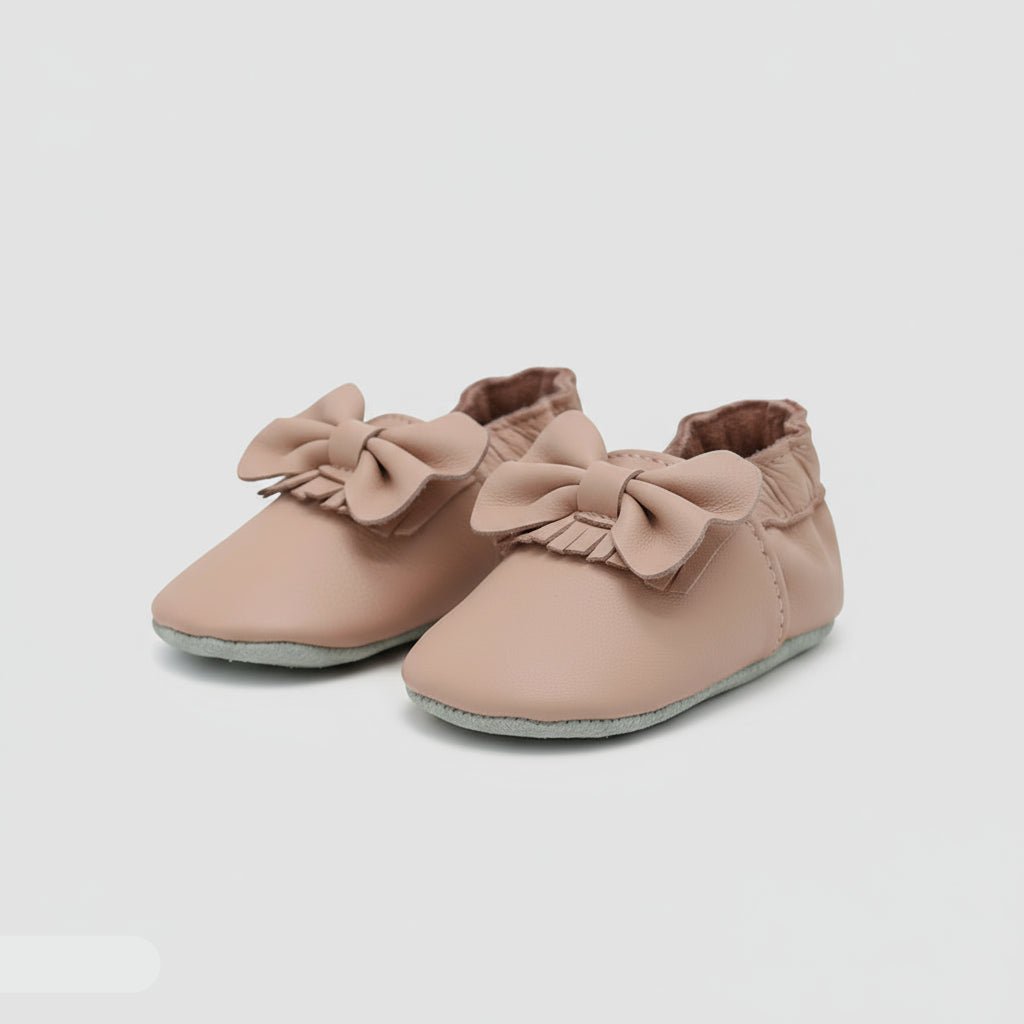 Chausson pour Bébé en Cuir Rose
