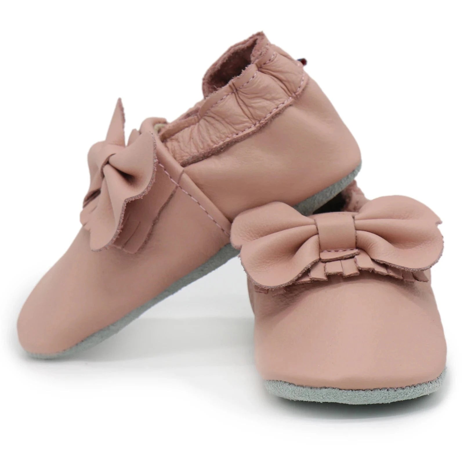 Chausson pour Bébé en Cuir Rose
