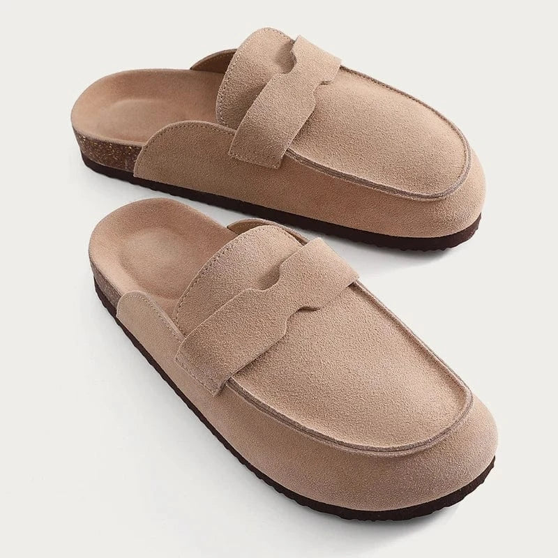 Chaussons Sabots en Cuir pour Femme