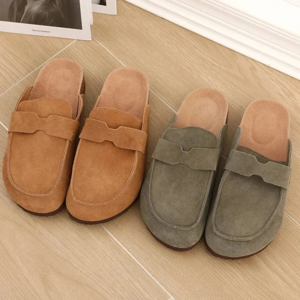 Chaussons Sabots en Cuir pour Femme