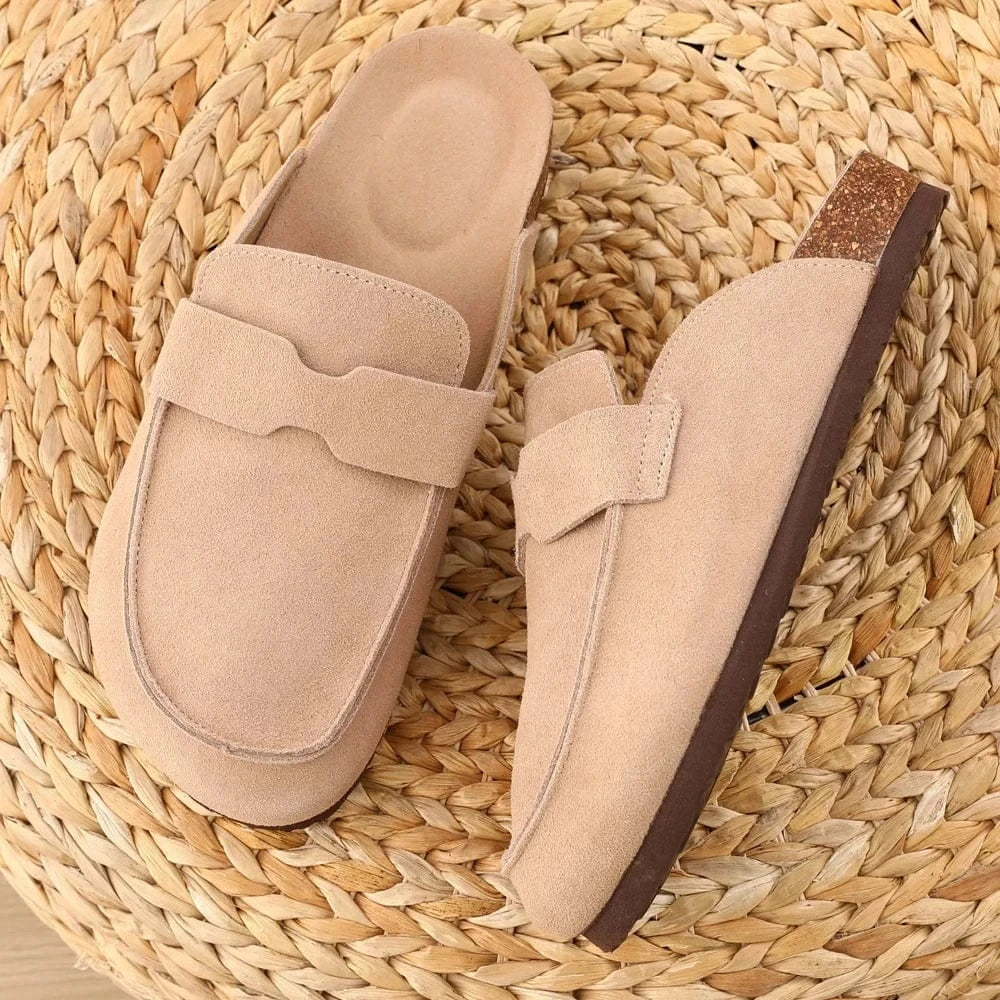 Chaussons Sabots en Cuir pour Femme