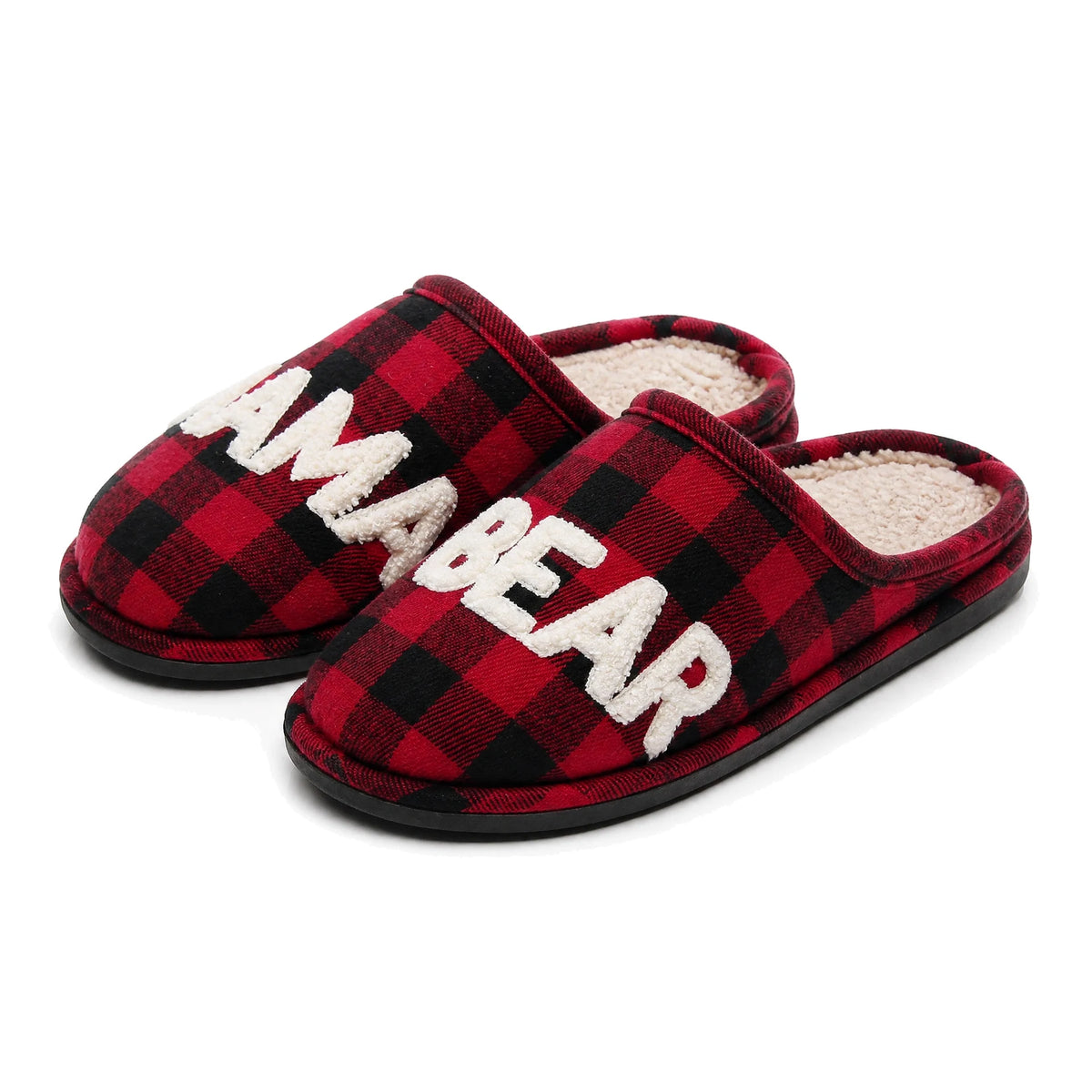 Chaussons à Carreaux pour Maman Bochausson vue trois-quarts de la paire