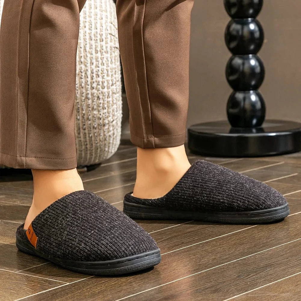 Chaussons à Mémoire de Forme Homme