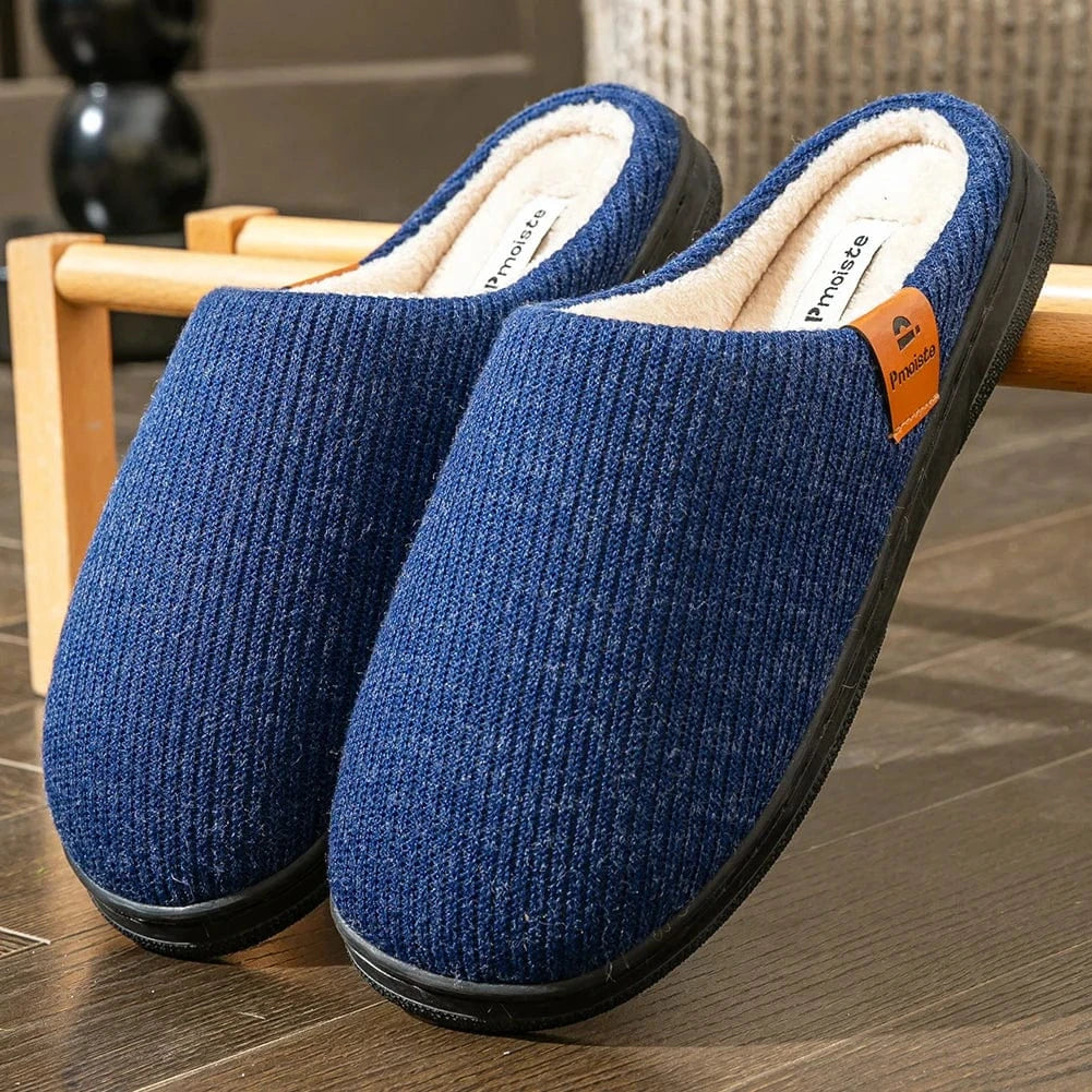 Chaussons à Mémoire de Forme Homme Bleu / 38-39