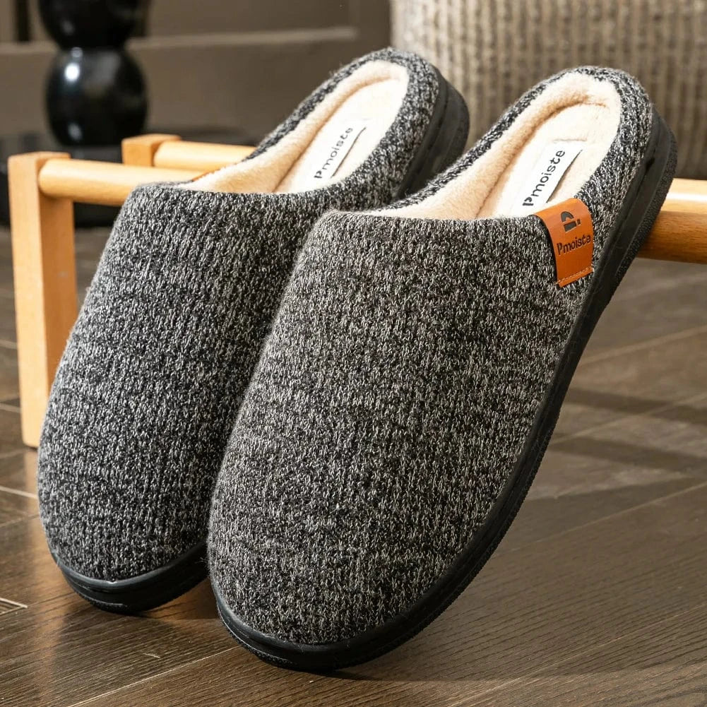 Chaussons à Mémoire de Forme Homme Gris anthracite / 38-39