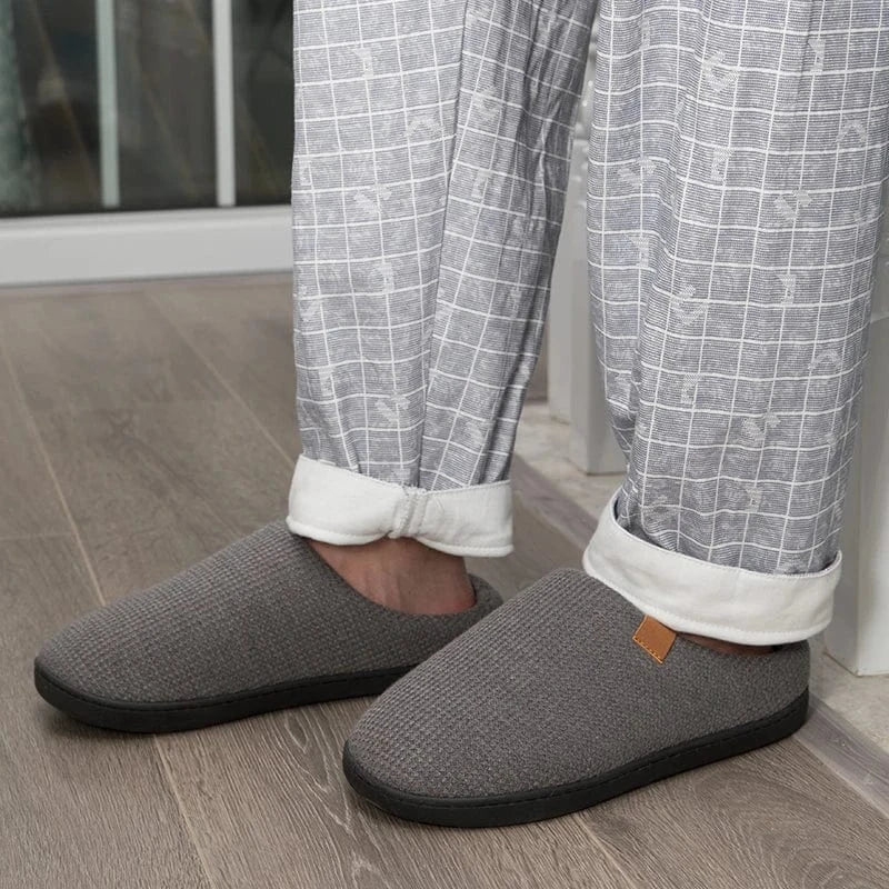 Chaussons à Mémoire de Forme Homme