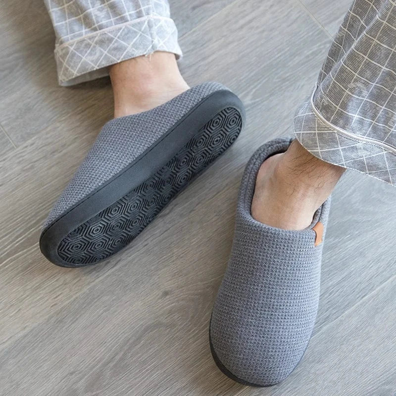 Chaussons à Mémoire de Forme Homme